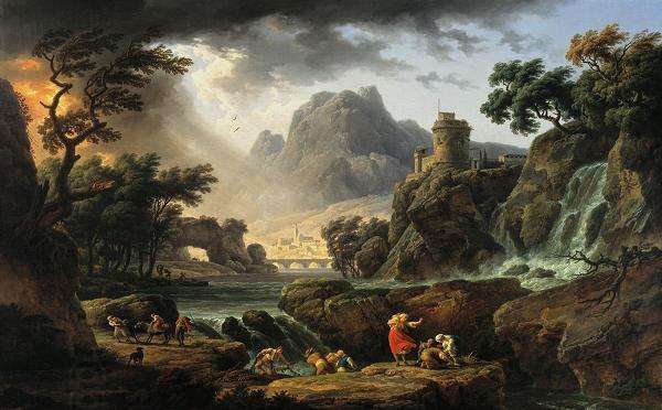 Claude-joseph Vernet Mountain Landscape with Approaching Storm China oil painting art